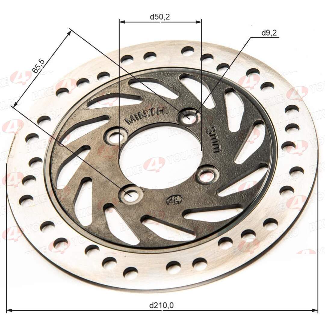 Диск тормозной задний (210 мм) ATV WILD TRACK