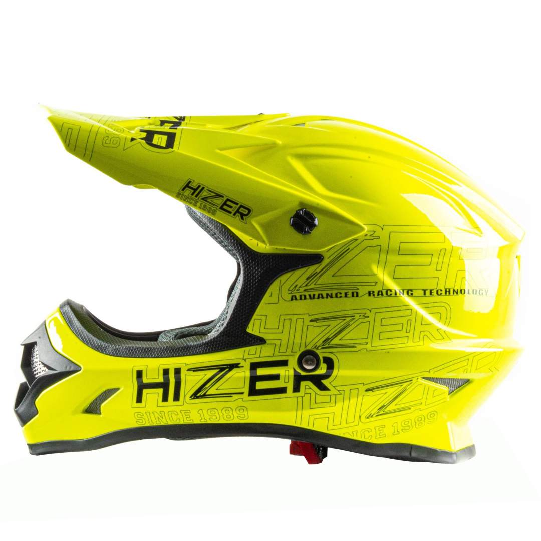 Шлем мото кроссовый HIZER J6805 №1 (S) lemon/green